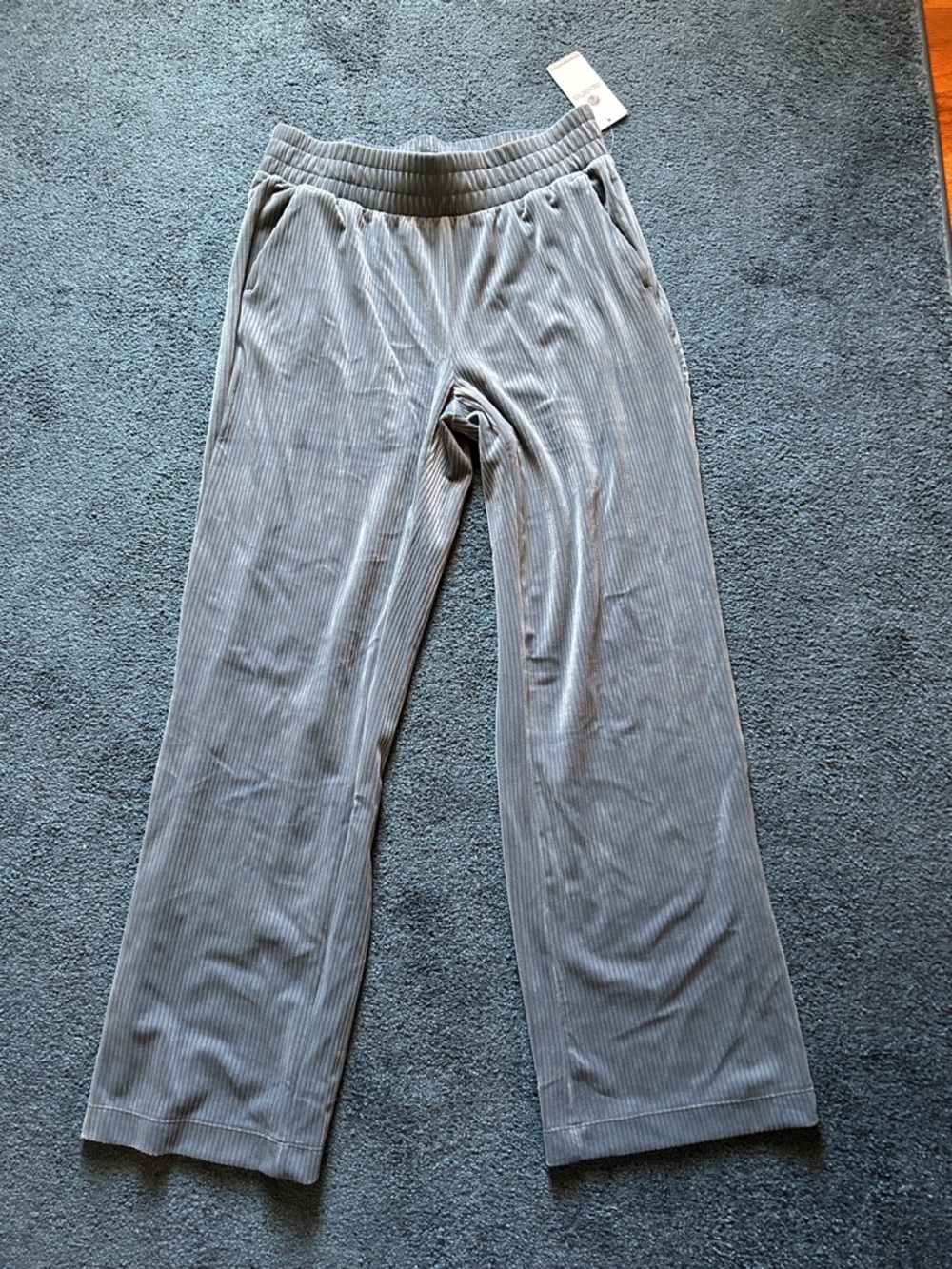 Apana Light Gray Ribbed Straight Leg Pants